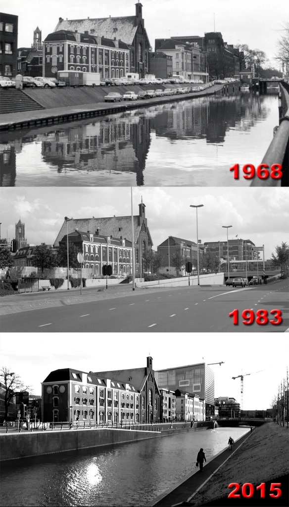 Utrecht snelweg binnenstad gracht