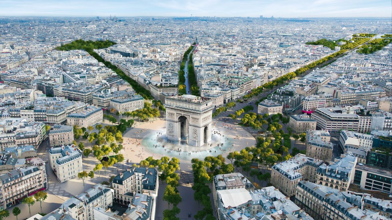 Champs-Élysées Paris nieuw ontwerp park